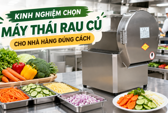 Kinh nghiệm chọn máy thái rau củ quả cho nhà hàng đúng cách
