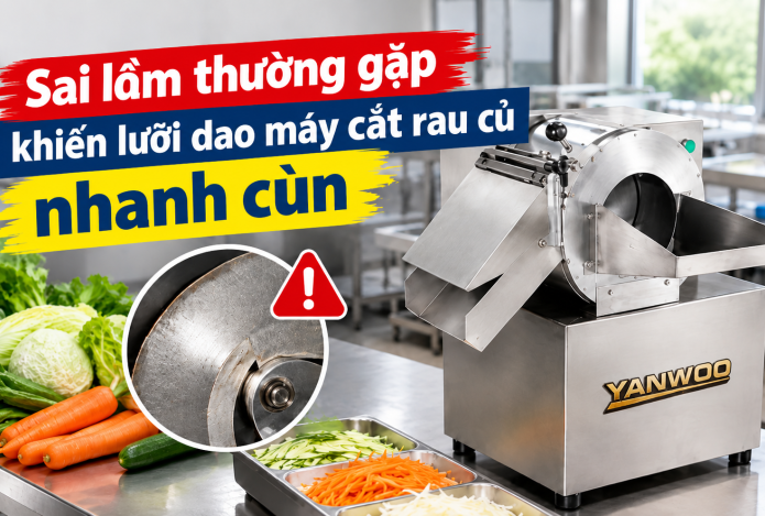 Sai lầm thường gặp khiến lưỡi dao máy cắt rau củ nhanh cùn