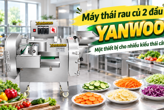 Máy thái rau củ 2 đầu YanWoo: Một thiết bị cho nhiều kiểu thái cắt 