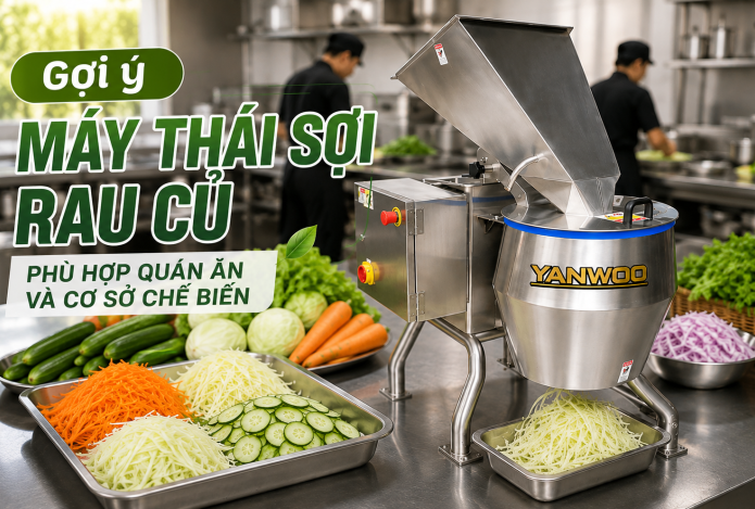 Gợi ý máy thái sợi rau củ phù hợp quán ăn và cơ sở chế biến
