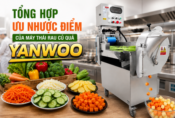 Tổng hợp ưu nhược điểm của máy thái rau củ quả Yanwoo