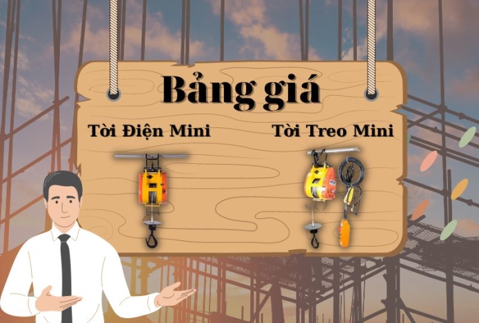 Hình ảnh Bảng Giá Máy Tời Điện Mini, Tời Treo Mini Gia Đình