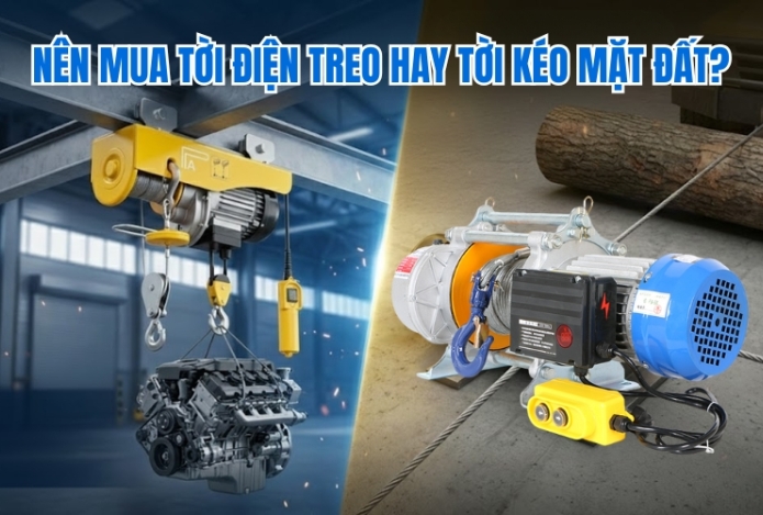 Nên mua tời điện treo hay tời kéo mặt đất?