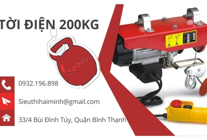 Hình ảnh Tời Điện 200kg - Bảng giá máy tời xây dựng mới nhất 2024