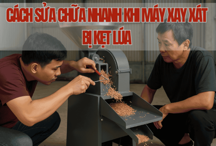Hình ảnh Cách Sửa Chữa Nhanh Khi Máy Xay Xát Bị Kẹt Lúa