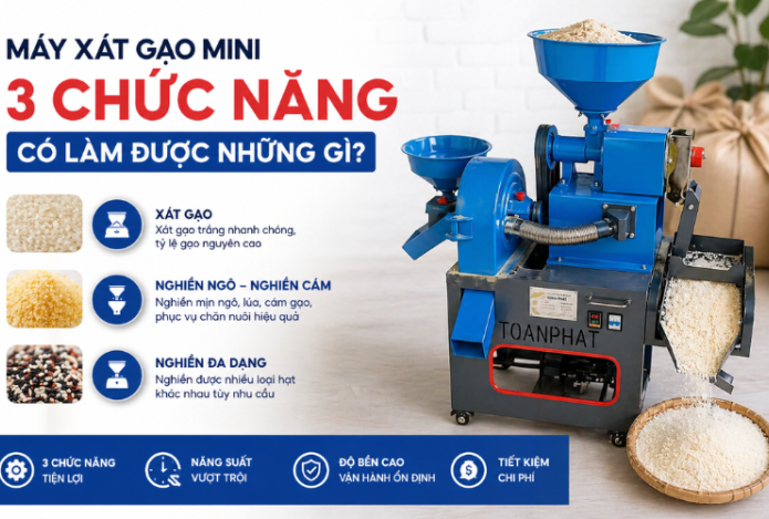 Máy Xát Gạo Mini 3 Chức Năng Có Làm Được Những Gì?