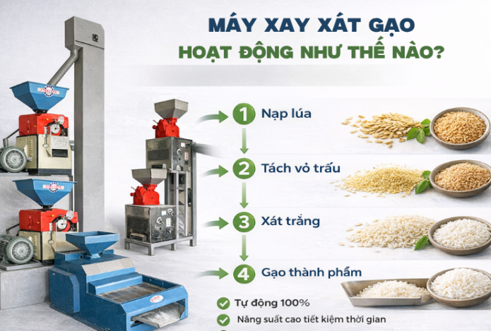 Máy Xay Xát Gạo Liên Hoàn Hoạt Động Như Thế Nào?