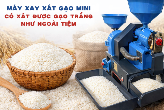 Máy Xay Xát Gạo Mini Có Xát Được Gạo Trắng Như Ngoài Tiệm