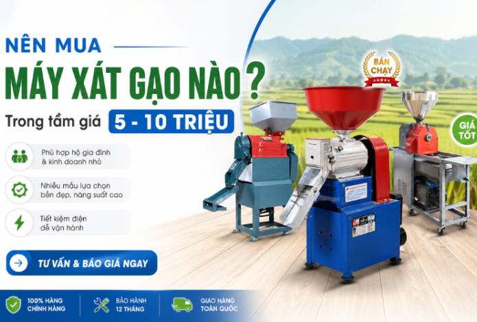 Nên Mua Máy Xát Gạo Nào Trong Tầm Giá 5 - 10 Triệu?