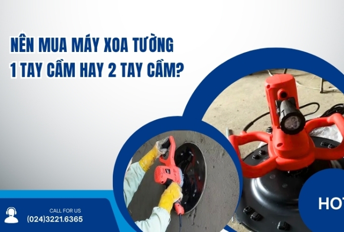 Hình ảnh Nên Mua Máy Xoa Tường 1 Tay Cầm Hay 2 Tay Cầm?
