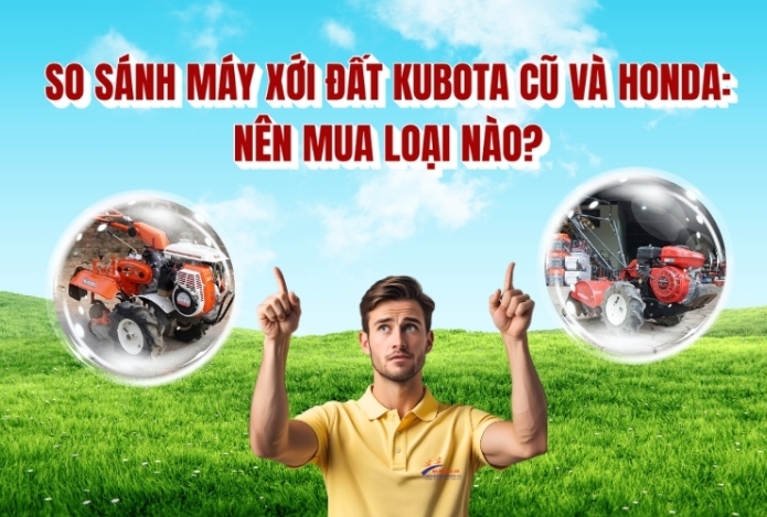 Hình ảnh So sánh máy xới đất Kubota cũ và Honda: Nên mua loại nào?