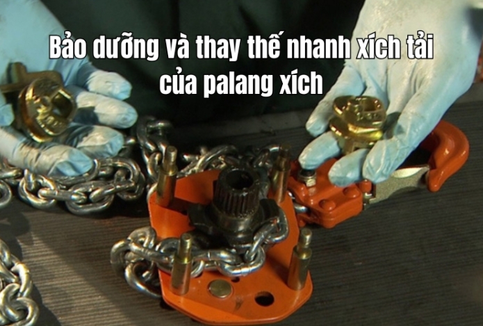 Hình ảnh Bảo dưỡng và thay thế nhanh xích tải của palang xích