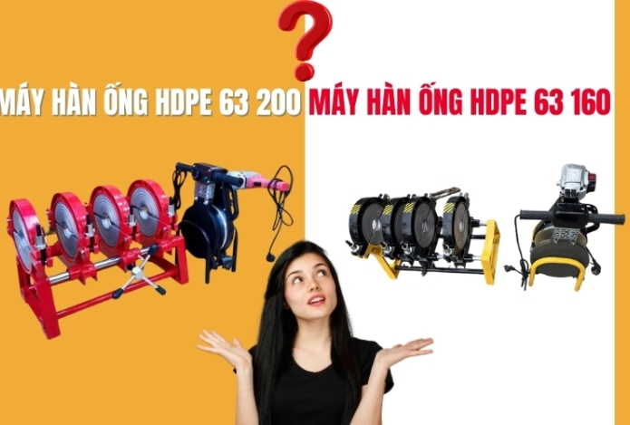 Hình ảnh Nên chọn máy hàn ống hdpe 63 200 hay hdpe 63 160 tốt nhất