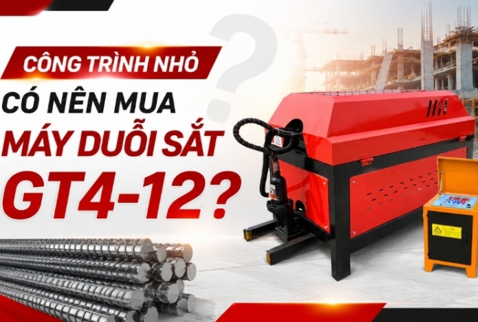 Công trình nhỏ có nên mua máy duỗi sắt GT4-12?