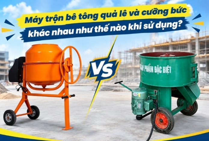 Máy trộn bê tông quả lê và cưỡng bức khác nhau như thế nào khi sử dụng?
