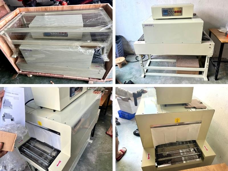 hình ảnh thực tế khách hàng sử dụng máy co màng Yamafuji BSD-400