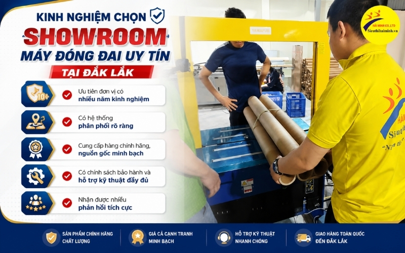 Kinh nghiệm chọn showroom máy đóng đai uy tín tại Đắk Lắk
