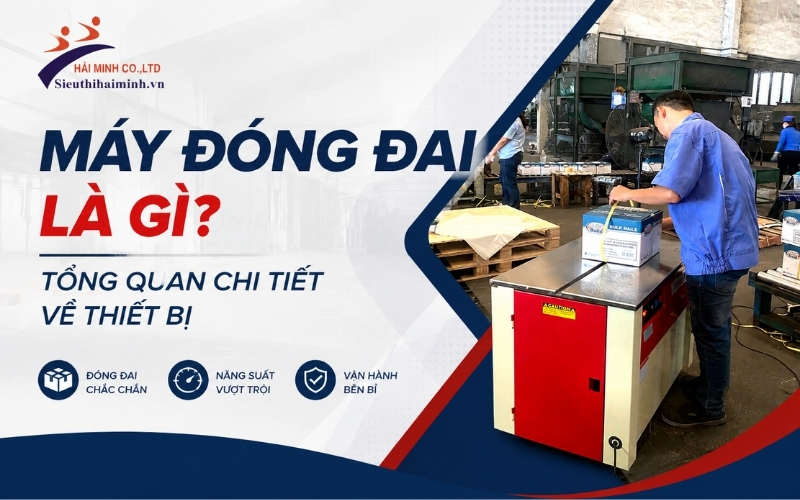 Máy đóng đai là gì Tổng quan chi tiết về thiết bị
