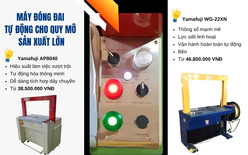 Máy đóng đai tự động cho quy mô sản xuất lớn