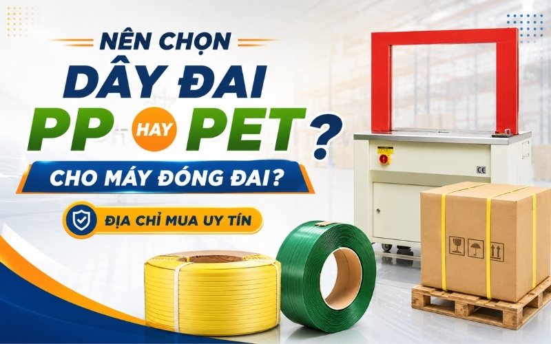 Nên chọn dây đai PP hay PET cho máy đóng đai Địa chỉ mua uy tín
