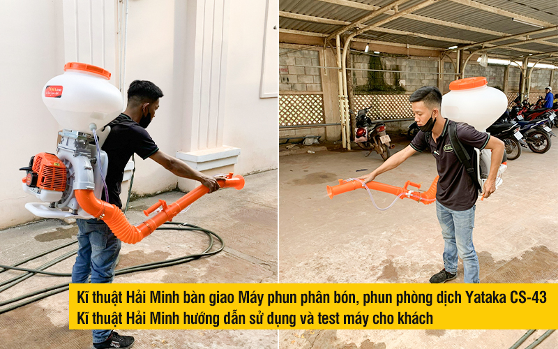 kĩ thuật bàn hải minh bàn giao Máy phun phân bón, phun phòng dịch Yataka CS-43