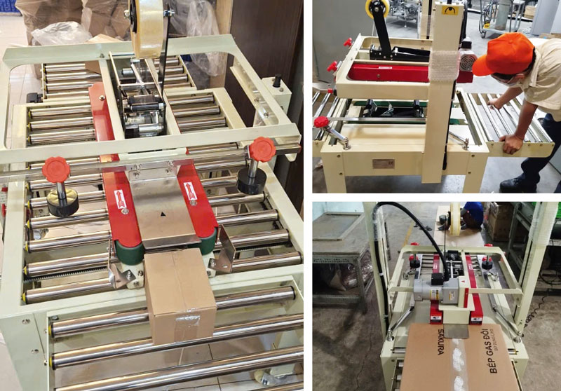 Cấu tạo và nguyên lý hoạt động của máy dán băng dính thùng carton