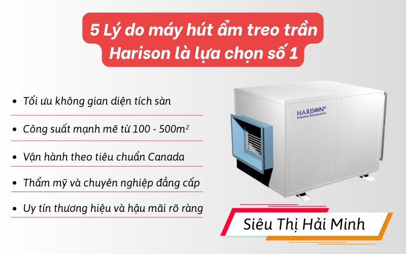 5 Lý do máy hút ẩm treo trần Harison là lựa chọn số 1