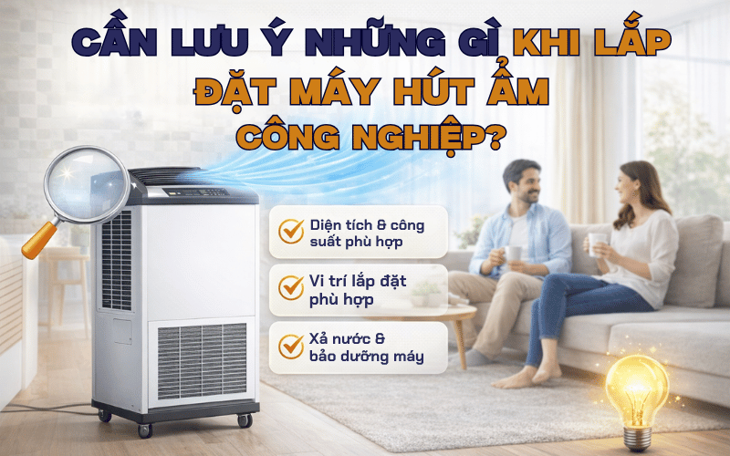 Cần lưu ý những gì khi lắp đặt máy hút ẩm công nghiệp?