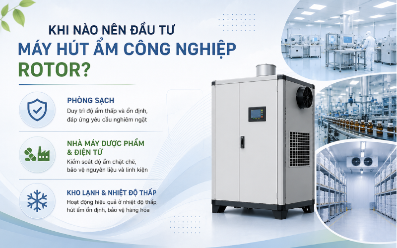 Khi nào nên đầu tư máy hút ẩm công nghiệp Rotor?