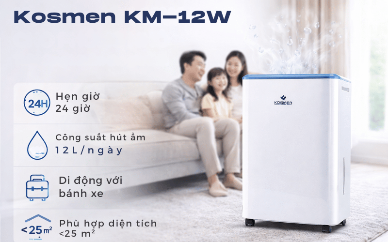 Kosmen KM-12W cho phòng nhỏ