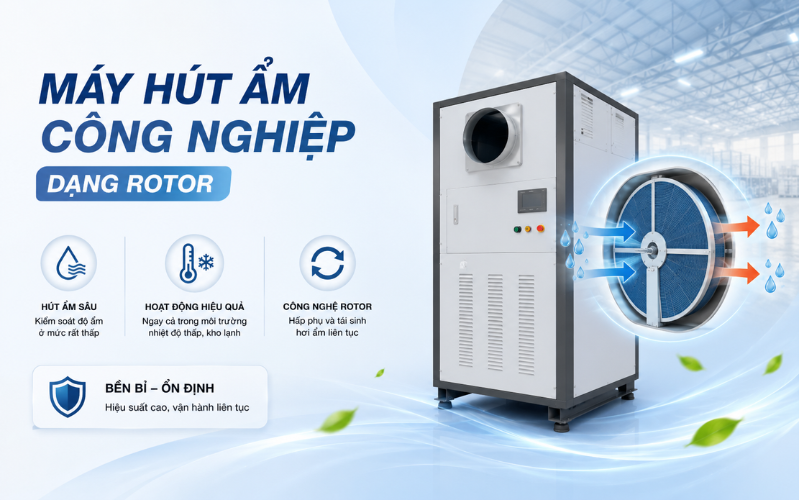 Máy hút ẩm công nghiệp dạng Rotor