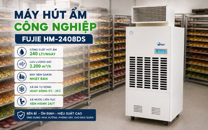 Máy hút ẩm công nghiệp FujiE HM-2408DS 