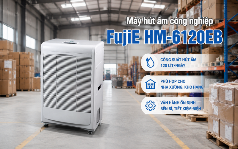 Tổng quan về máy hút ẩm công nghiệp FujiE HM-6120EB