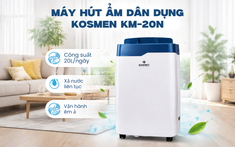 Máy hút ẩm dân dụng Kosmen KM-20N