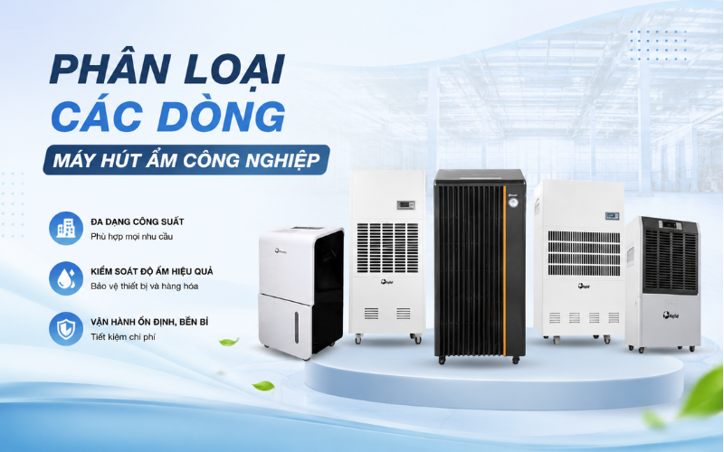 Phân loại các dòng máy hút ẩm công nghiệp