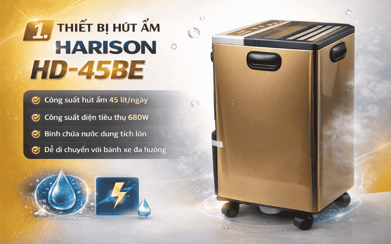Thiết bị hút ẩm Harison HD-45BE