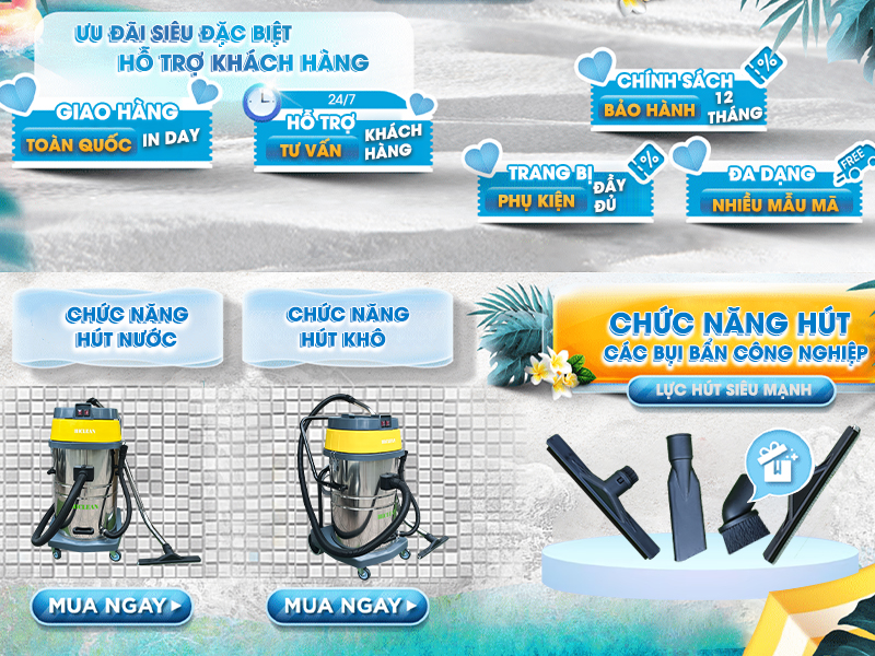 Chức năng máy hút bụi HiClean HC 70