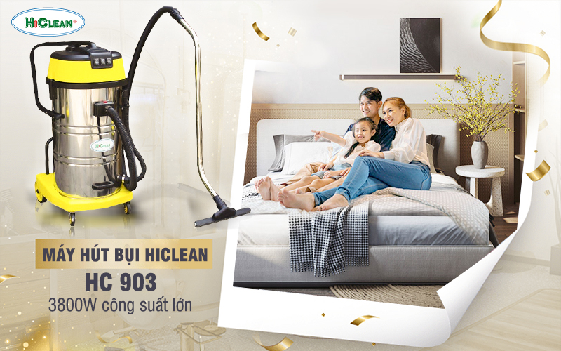 Giới thiệu Máy hút bụi HICLEAN HC 903 (3800W công suất lớn)