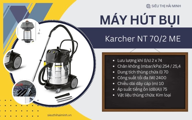 Thông số kỹ thuật của Karcher NT 702 ME
