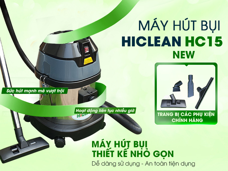 giới thiệu Máy hút bụi Hiclean HC 15 New