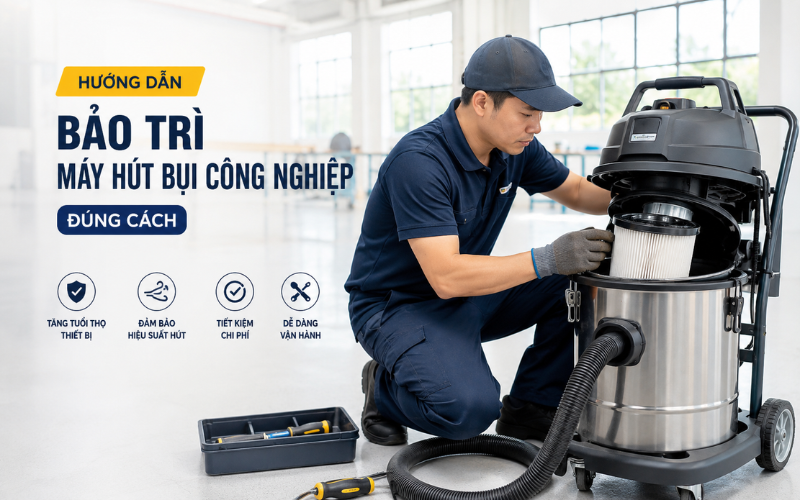 Hướng Dẫn Bảo Trì Máy Hút Bụi Công Nghiệp Đúng Cách