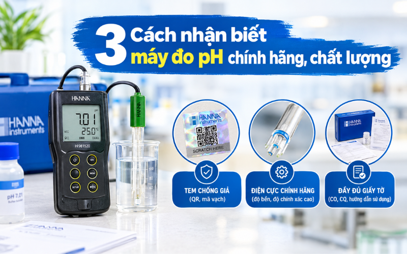 3 Cách nhận biết máy đo ph chính hãng, chất lượng