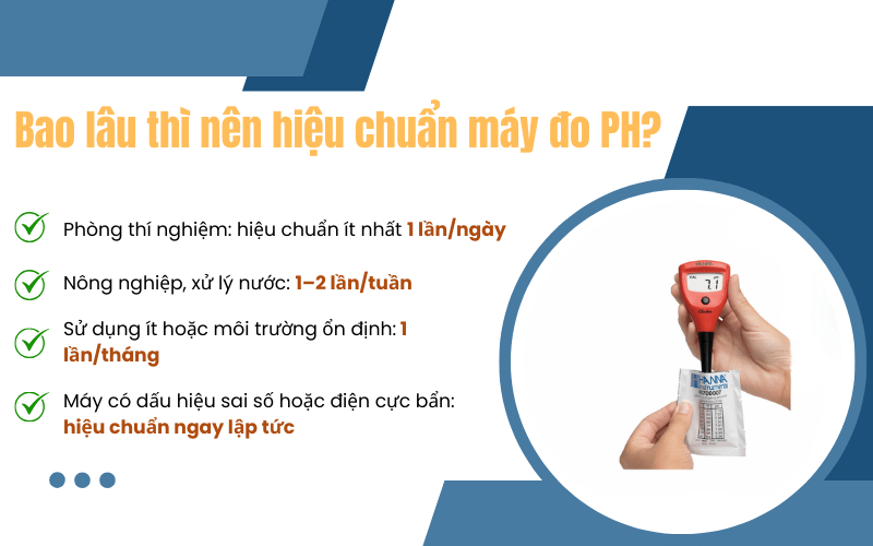 Bao lâu thì nên hiệu chuẩn máy đo PH?