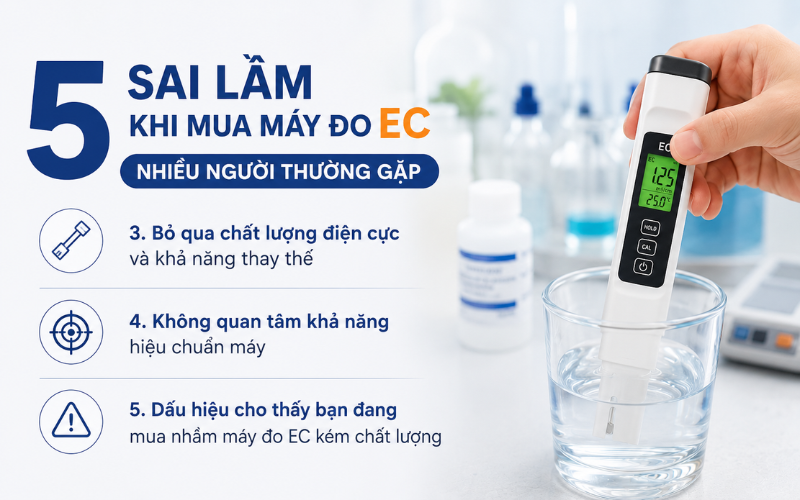  Bỏ qua chất lượng điện cực và khả năng thay thế