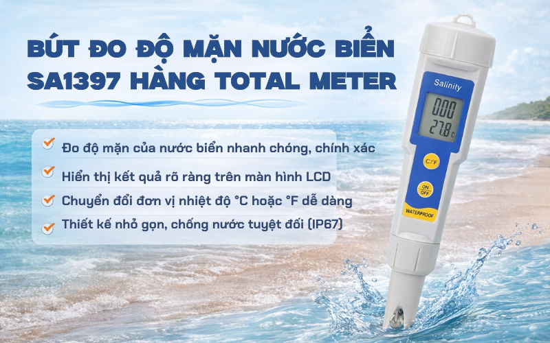 Bút đo độ mặn nước biển SA1397 hãng Total Meter
