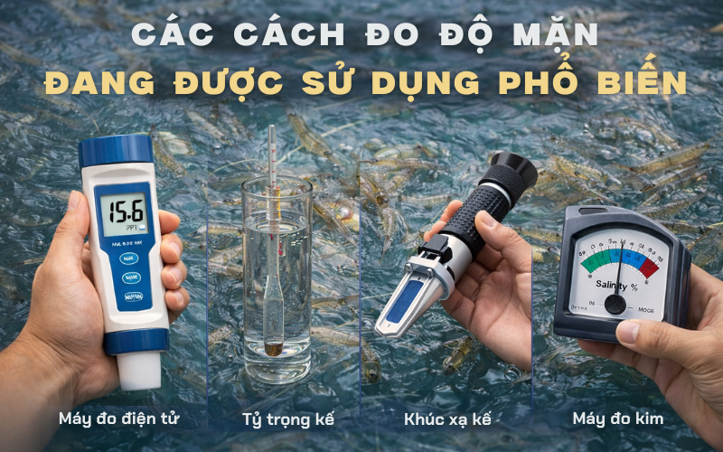 Các cách đo độ mặn đang được sử dụng phổ biến