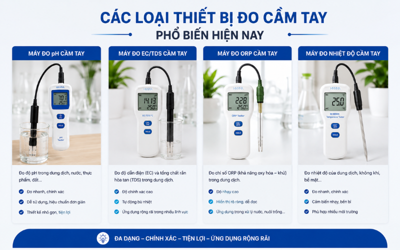 Các loại thiết bị đo cầm tay phổ biến hiện nay
