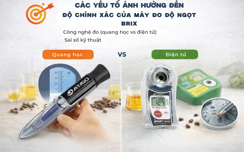 Các yếu tố ảnh hưởng đến độ chính xác của máy đo độ ngọt Brix