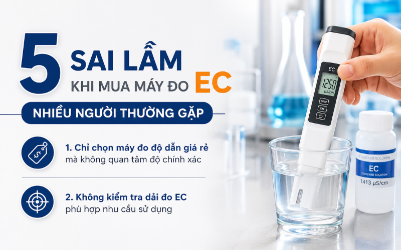 Chỉ chọn máy đo độ dẫn giá rẻ mà không quan tâm độ chính xác