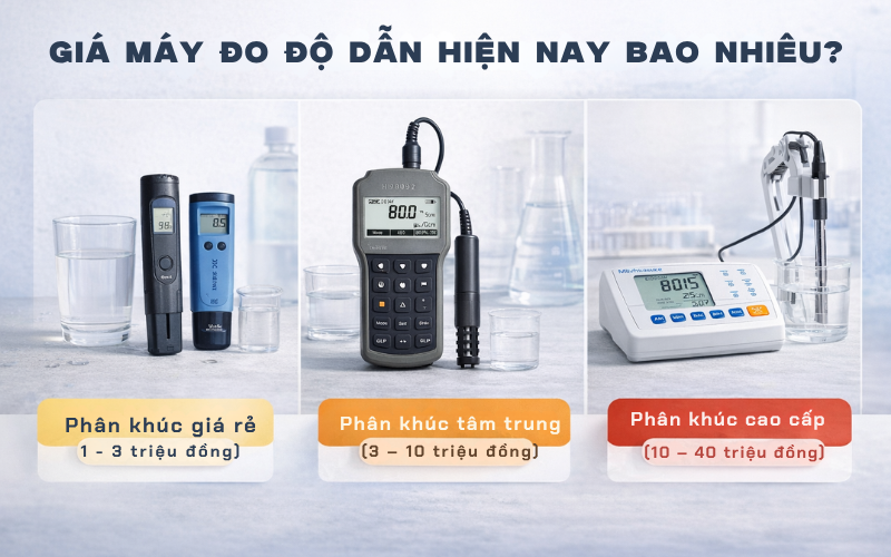 Giá máy đo độ dẫn hiện nay bao nhiêu